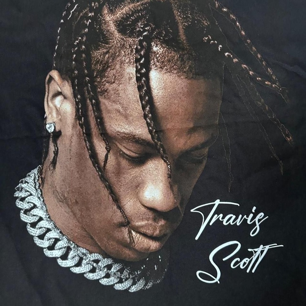 Travis Scott Graphic T-Shirt Black Mens Size XL Cactus Jack Rap Tee New